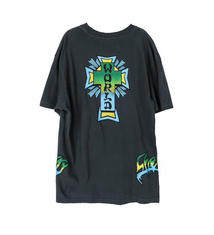 SKATE WORLD T-SHIRT VINTAGE BLACK SKATE WORLD T-SHIRT VINTAGE BLACK