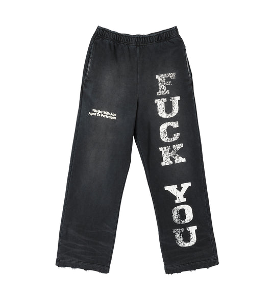 FUCK YOU SWEATPANTS FADED BLACK