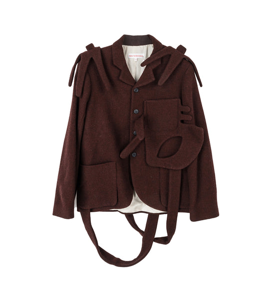 ALIEN BOXY BLAZER BORDEAUX