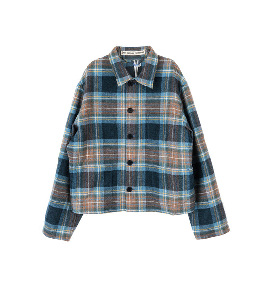 BILL CROPPED WORKWEAR JACKET TARTAN CHECK