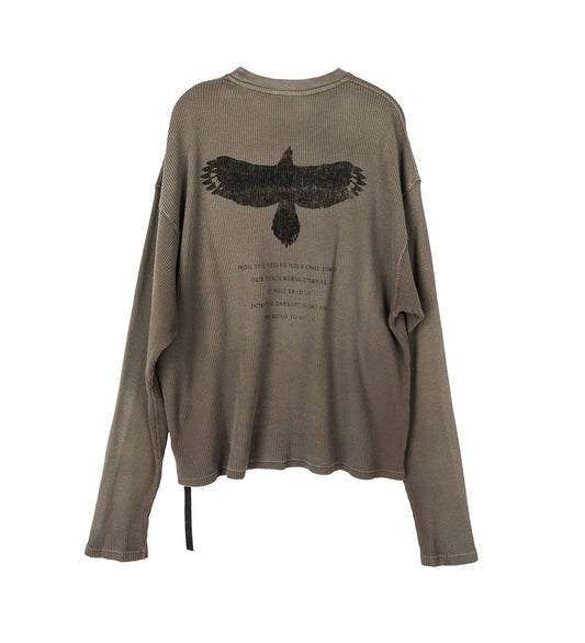 EMIL RELAX FIT LONG SLEEVE BOXY T-SHIRT ETERNAL EAGLE PRINT BEAVER