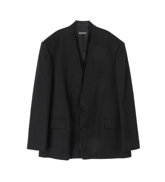 WALID HIGH COMFORT COLLARLESS JACKET BLACK