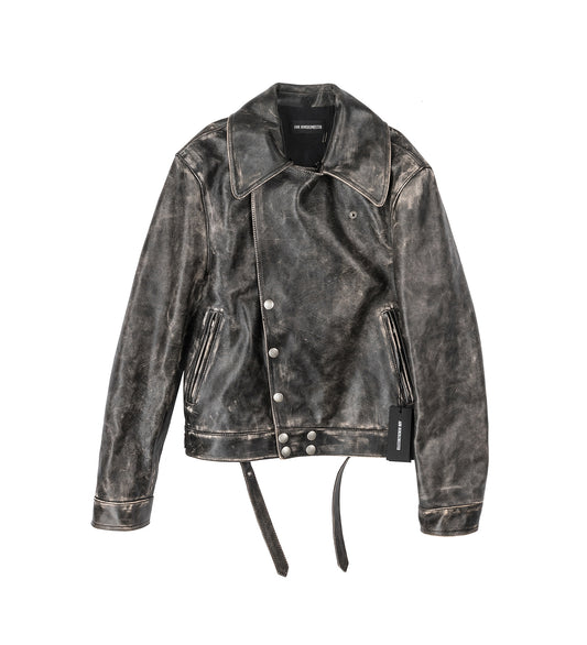 BINUS PERFECTO WITH DETACHABLE SHEARLING COLLAR BLACK/NUDE