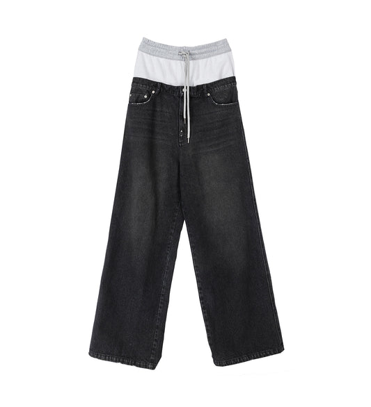 DOUBLE JOGGER JEANS BLACK