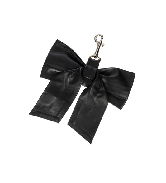 BOW BAG CHARM BLACK