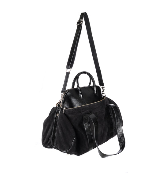 CARRIE BAG BLACK SUEDE/NAPPA