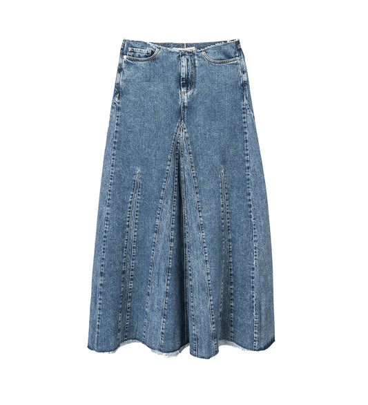 REBEL SKIRT RODEO WASH BROKEN TWILL