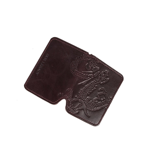 CARD CASE DEEP ABYSS RED LEATHER