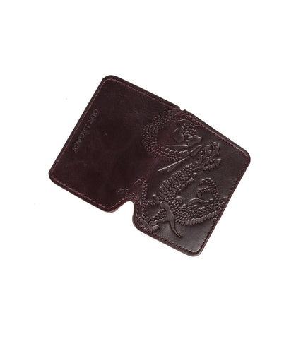 CARD CASE DEEP ABYSS RED LEATHER CARD CASE DEEP ABYSS RED LEATHER