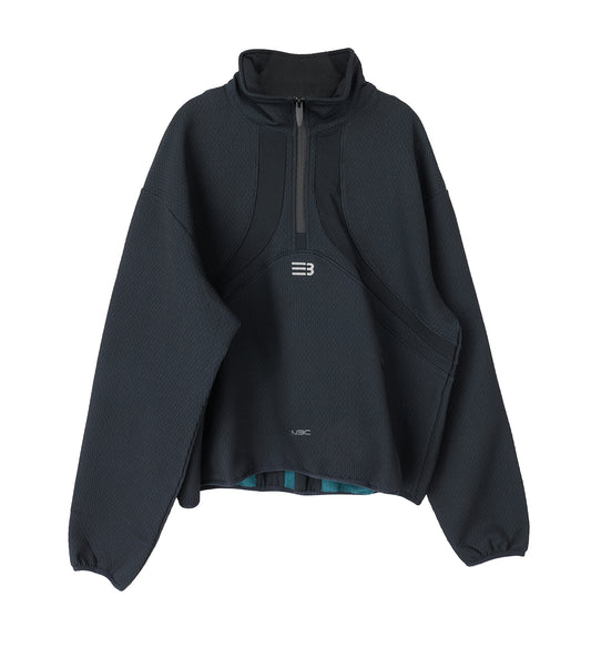 BOUNCE BACK HALF ZIP SWEATER EUPHORIC BLACK