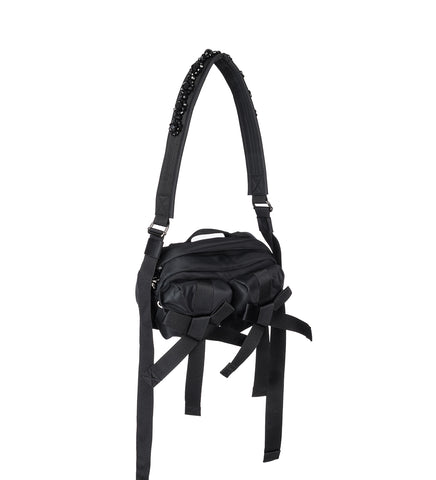 CLASSIC BOW CROSSBODY BAG W/EMB BLACK/JET2 CLASSIC BOW CROSSBODY BAG W/EMB BLACK/JET2
