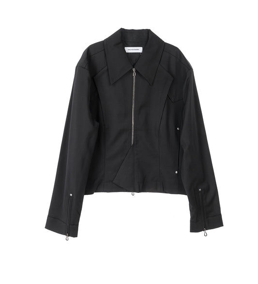 KRANER CROPPED BLOUSON CROW BLACK