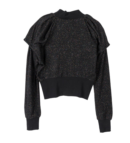 LAUTERBACH JERSEY JACKET SPECKLED BLACK LAUTERBACH JERSEY JACKET SPECKLED BLACK