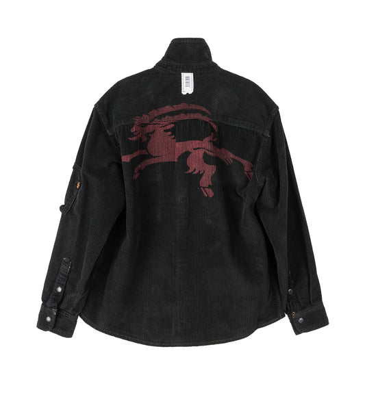 PROTOTYPES x ALPHA INDUSTRIES SPRAYED CORDEROY OVERSHIRT DARK GREY