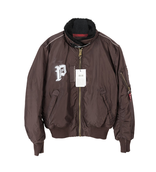 PROTOTYPES x ALPHA INDUSTIRES SPRAYED GOAT BOMBER BROWN