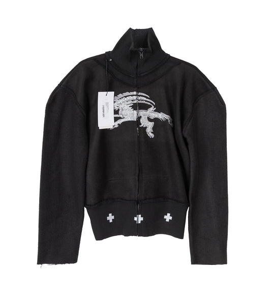 INSIDE OUT FLEECE ZIP UP GOAT BLACK