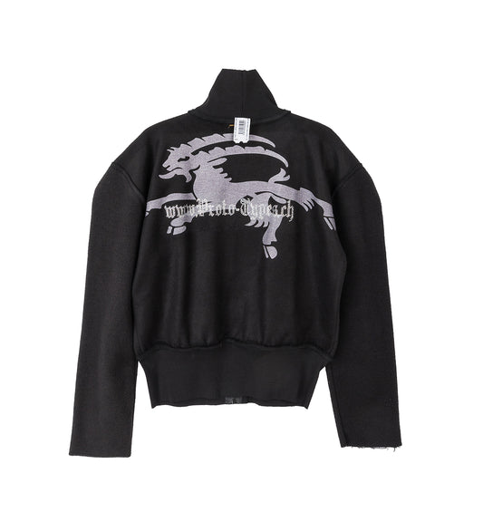 INSIDE OUT FLEECE ZIP UP GOAT BLACK