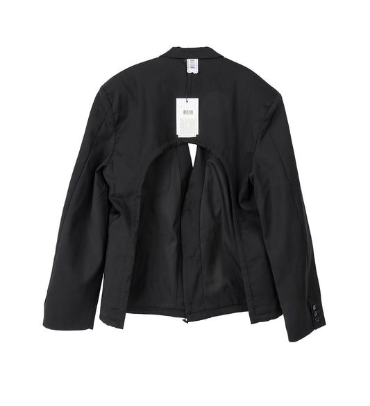 OPEN BACK TAILORED JACKET PLAIN VERSION BLACK