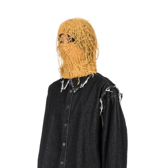 HAND KNIT BALACLAVA SAFFRON