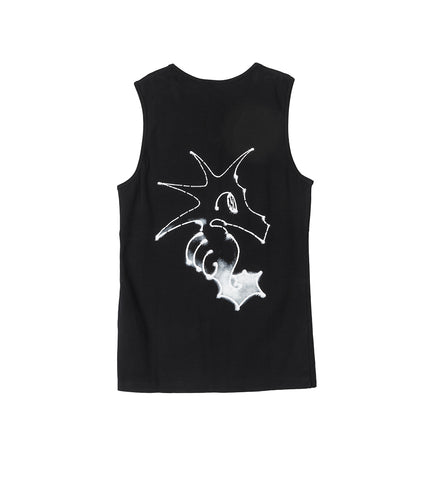 RIBBED TANK TOP BLACK RIBBED TANK TOP BLACK