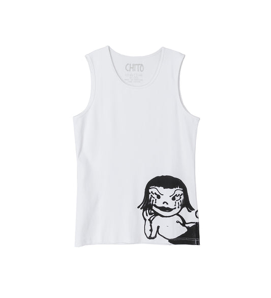 RIBBED TANK TOP WHITE