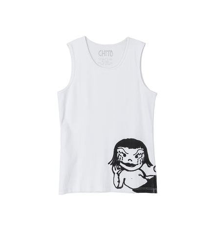 RIBBED TANK TOP WHITE RIBBED TANK TOP WHITE