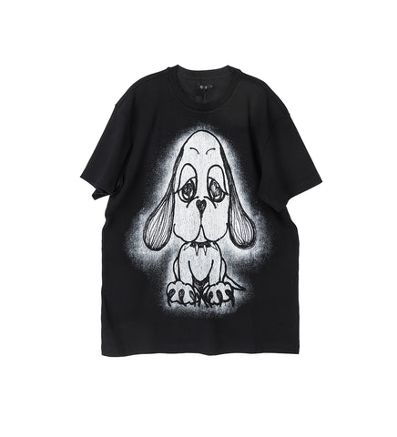 HEART PUP TEE HEAVY RIB TEE BLACK HEART PUP TEE HEAVY RIB TEE BLACK