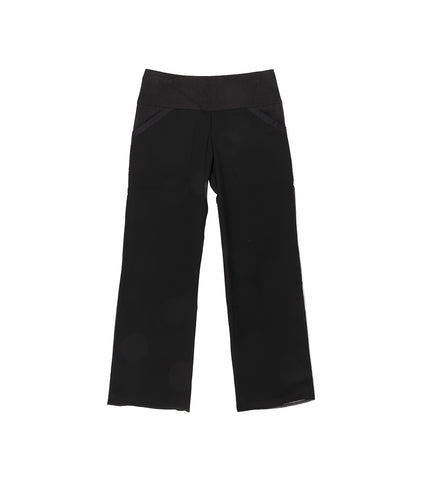 ARC CHIFFON TROUSERS BLACK & BLACK ARC CHIFFON TROUSERS BLACK & BLACK
