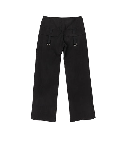 ARC CHIFFON TROUSERS BLACK & BLACK ARC CHIFFON TROUSERS BLACK & BLACK