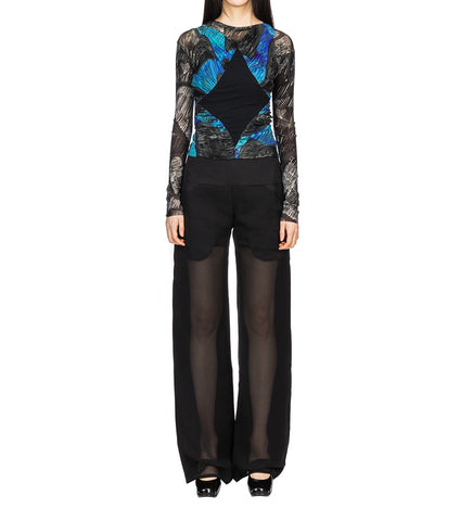 DIAMOND MESH TOP BLUE & BLACK DIAMOND MESH TOP BLUE & BLACK