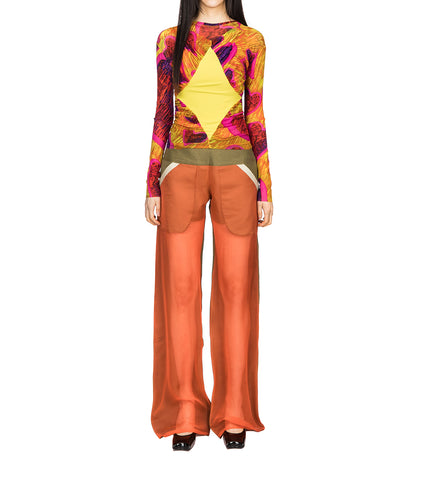 DIAMOND MESH TOP YELLOW & PINK DIAMOND MESH TOP YELLOW & PINK