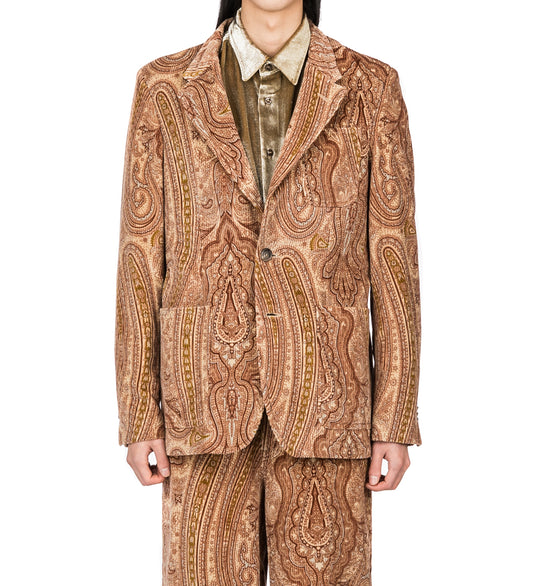 CMMN SWDN FLOYD SLIM FIT BLAZER PINK PAISLEY