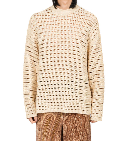 ELTON CROCHET JUMPER ECRU ELTON CROCHET JUMPER ECRU