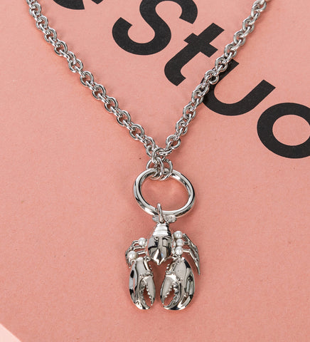 LOBSTER NECKLACE SILVER LOBSTER NECKLACE SILVER