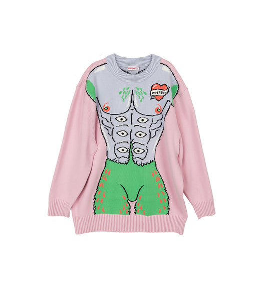 KNITTED SEXY BEASTS JUMPER PINK