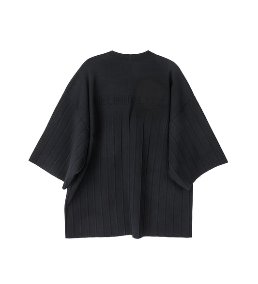 PLEATED TEE BLACK