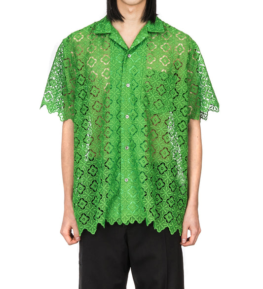 LACE S/S SHIRT GREEN