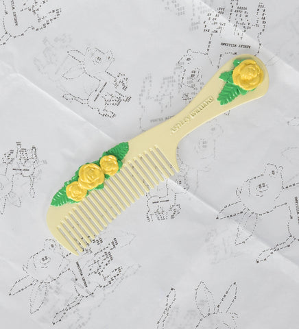 FLOWER COMB BROOCH CREAM FLOWER COMB BROOCH CREAM