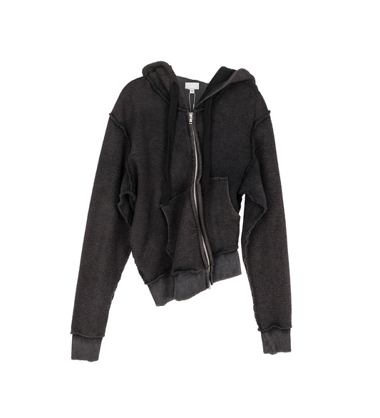 INSIDE OUT TWISTED HOODIE BLACK
