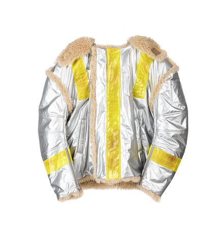 SHERLING FLIGHT JACKET SILVER SHERLING FLIGHT JACKET SILVER