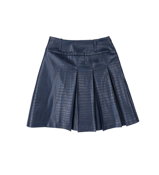 PLEATED SKIRT BLUE