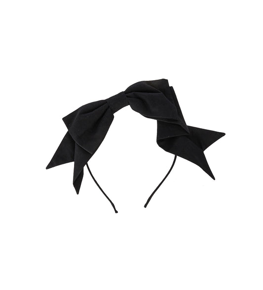 BOW HAIR BAND BLACK