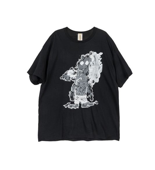 ABSTRACT SNOOPY T-SHIRT BLACK