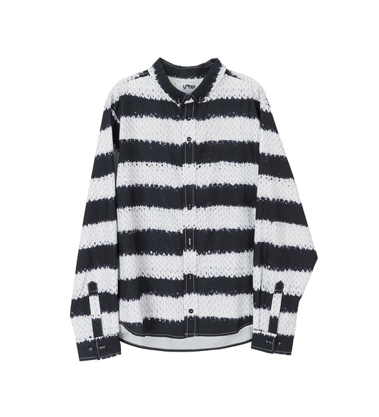 RAYON KNIT STRIPE SHIRT MULTI
