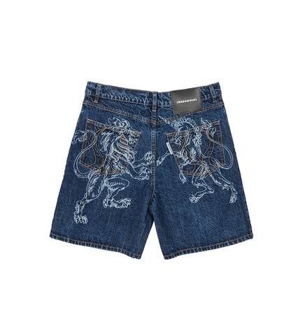 JORDANLUCA INSIGNIA DENIM BERMUDA DARK INDIGO JORDANLUCA INSIGNIA DENIM BERMUDA DARK INDIGO