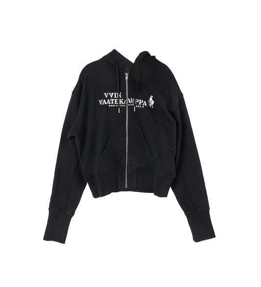 VAATEKAUPPA ZIP HOODIE BLACK AW25