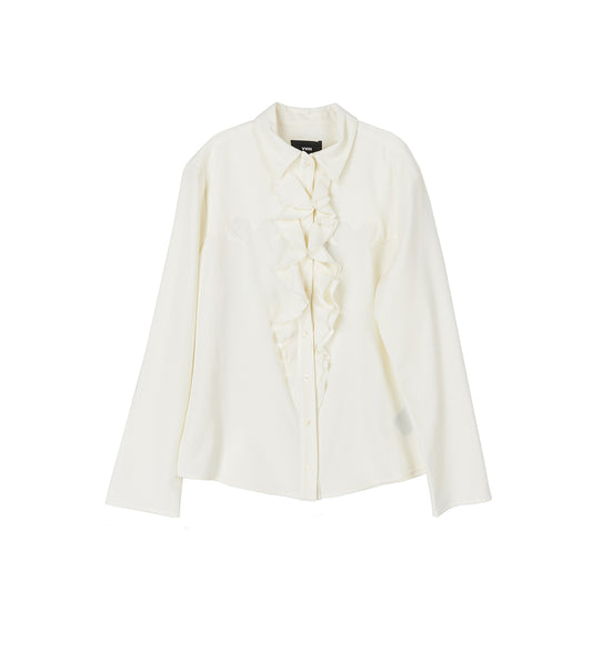 RUFFLE DRESS SHIRT WHITE