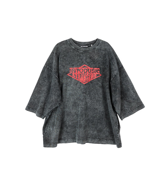 STRANGERS TEE WASHED BLACK