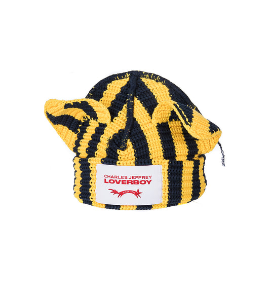 CHUNKY EARS BEANIE YELLOW/BLACK