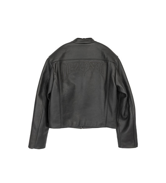 ATTRITION LEATHER JACKET FADED BLACK